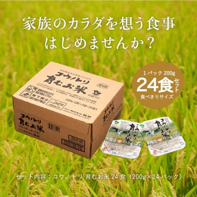 コウノトリ育むお米 〔節減対象農薬:当地比7.5割減〕パックライス 計200g×24食