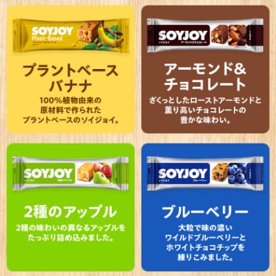 SOYJOY　18本セット(黒ゴマ・チョコ・アップル・ブルーベリー・バナナ・ベイクドチーズ)