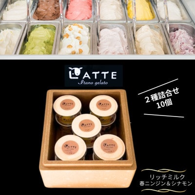 《2種10個入り》春にんじん&シナモン|ミルク「自家生乳ジェラート」　井上牧場直営のジェラート専門店