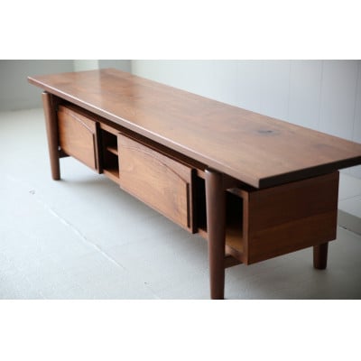 TVボード ウォールナット 北海道  MOOTH インテリア 手作り 家具職人　ローボード