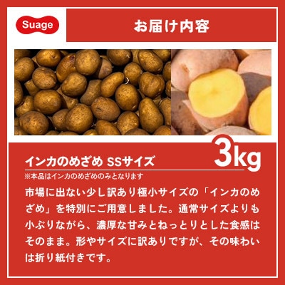 Suage 自社農園直送 インカのめざめSSサイズ 3kg