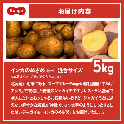 Suage 自社農園直送 インカのめざめS～L 混合サイズ 5kg