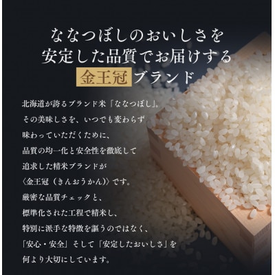 令和7年産 金王冠 精米(白米) 北海道産ななつぼし 10kg(5kg×2) 特A