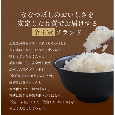 【毎月定期便】金王冠 無洗米 北海道産ななつぼし 5kg 特A 白米全6回