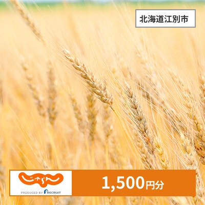 【じゃらんふるさと納税クーポン】 北海道江別市でつかえる1,500円 クーポン