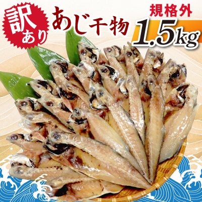 【訳あり】規格外　あじ干物　1.5kg