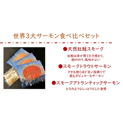 スモークサーモン3種セット(3パック入り)