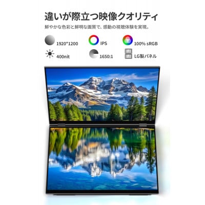 EHOMEWEI デュアルモニター モバイルモニター IPS 16インチ XQ-160NF