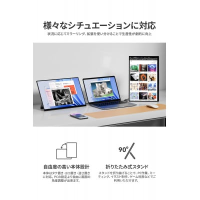 EHOMEWEI モバイルモニター IPS 15.6インチ 4K 光沢 薄型 RQ-156NU