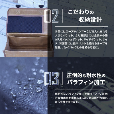 コンコス ペグケース【REC】ツールバッグ オリーブ