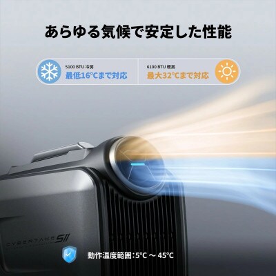 CYBERTAKE S2 Pro 給電式 ポータブルエアコン 冷房 暖房 除湿 送風 キャンプ