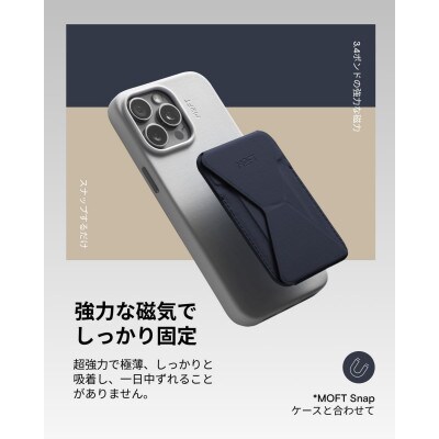 MOFT Snap-On スマホスタンド MagSafe対応 ダークブルー