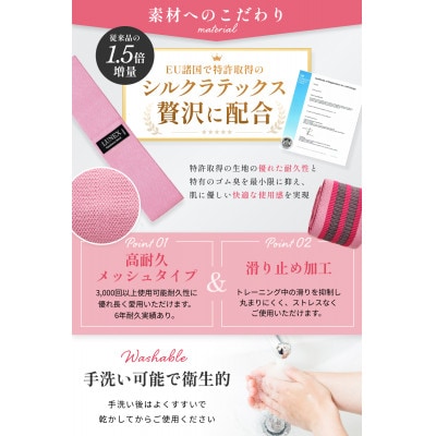 LUNEX 高耐久メッシュ採用トレーニングバンド 説明書&動画付き ブラック/グレー/ライトグレー