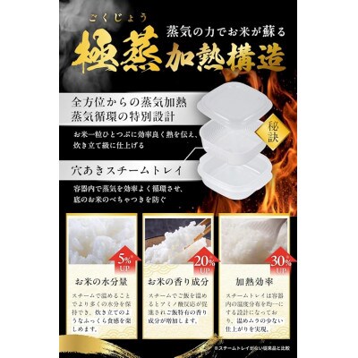 GELAFUL 【五ツ星お米マイスター推薦】 極蒸加熱構造 冷凍ご飯保存容器 (2個入り)