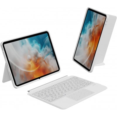 EWIN 一体型テンキー&タッチパッド iPad用キーボード付きケース EW-BK013 ホワイト