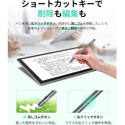 Metapen M2 Surface iPad タッチペン パームリジェクション 傾き感知 急速充電