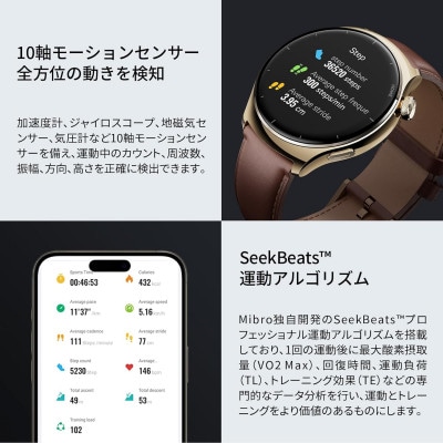 Mibro Lite 3 Pro 44mm スマートウォッチ 15日間バッテリー持続 グリーン