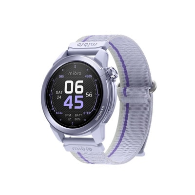 Mibro GS Active 2 スマートウォッチ GPS AMOLED 5ATM防水 ライラック