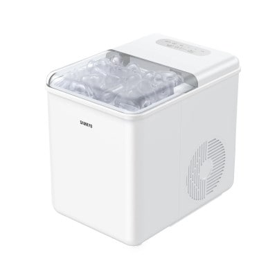 SAMKYO 製氷機 家庭用 高速製氷 最短6分 自動洗浄機能 氷つくり機 IM12 ホワイト