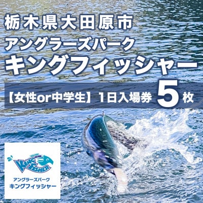 【女性or中学生5枚セット】キングフィッシャー1日入場券