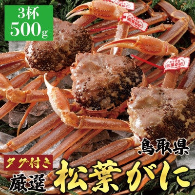 【2026年1月末以降発送】特撰 松葉がに(生)【タグ付き】500g3杯 N120_I