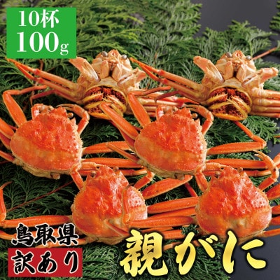 【2025年11月発送】鳥取県産 訳あり 親がに 姿【セコガニ】(茹)100g 10杯 N51_Y
