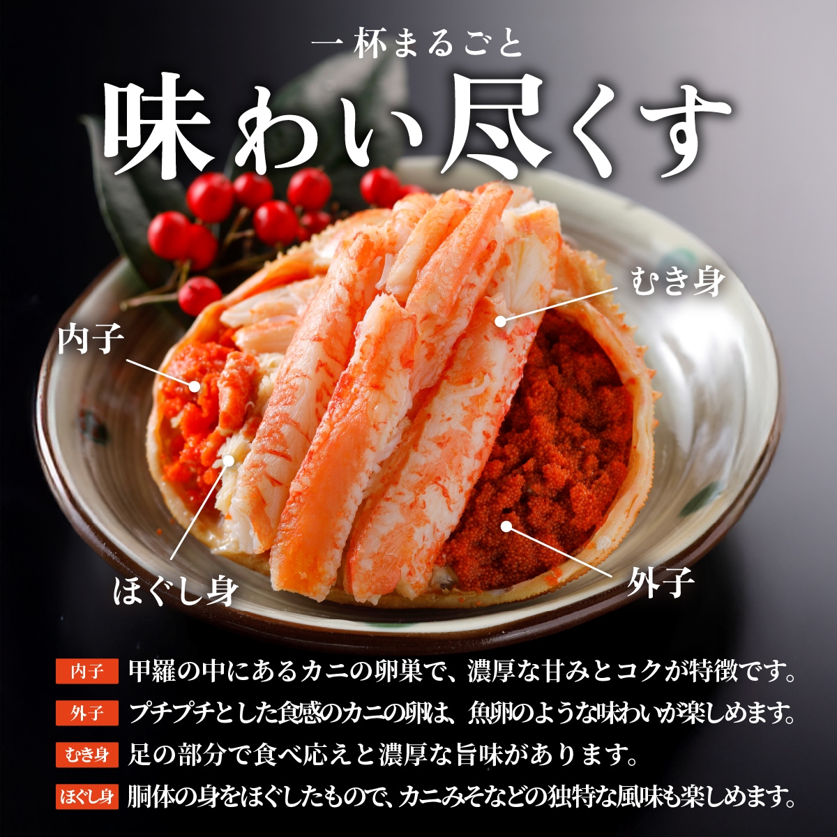 鳥取から直送!セコガニ(親ガニ)の甲羅盛　8個入り