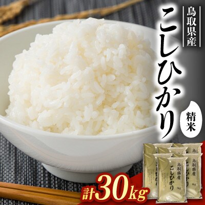 【食味鑑定士厳選】鳥取県産 コシヒカリ30kg(5kg×6袋)