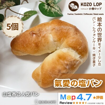 【山塩香る人気パン】氣愛の塩パン 5個