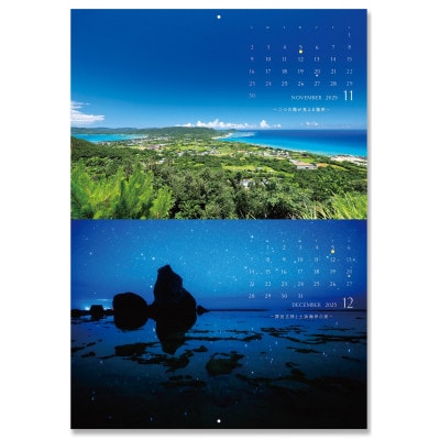 奄美カレンダー2026年 壁掛けタイプ