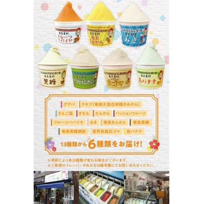 奄美市産素材使用ジェラート　6個入り ギフト