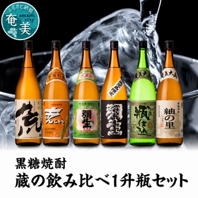奄美でしか造れない黒糖焼酎蔵の味比べ1升瓶セット