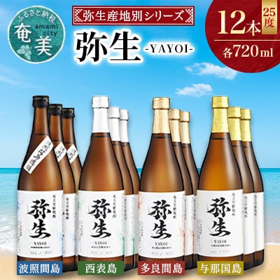 【弥生産地別シリーズ】「弥生」西表島・波照間島・多良間島・与那国島　720ml各3本