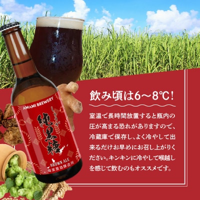 【奄美クラフトビール】純黒糖ブラウンエール　5本セット