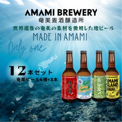 【奄美地ビール】奄美のクラフトビール4種×各3本 計12本セット
