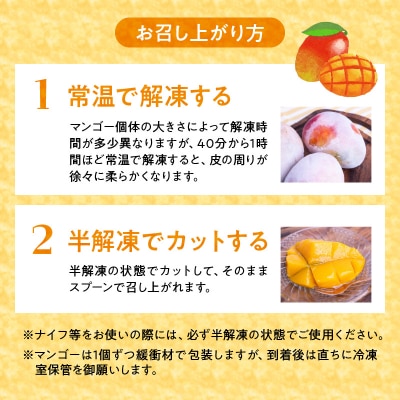 【先行受付】「訳あり」加工用冷凍マンゴー1.5キロ(3～4玉)/沖永良部島産