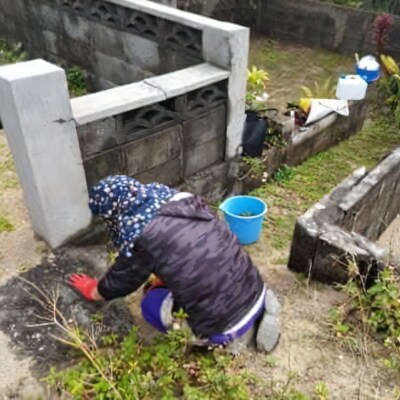 お墓の清掃・墓参り代行サービス(1基)12回利用券