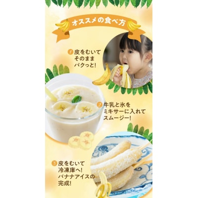 栽培期間中 農薬・除草剤・化学肥料不使用!バニラ風味の甘い島バナナ 3キロ