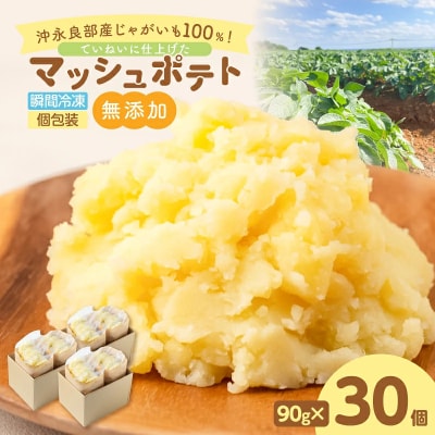 沖永良部産じゃがいも100%!ていねいに仕上げた無添加マッシュポテト 90g×30個