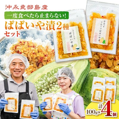 2種4個セット!一度食べたら止まらない!沖永良部島産のぱぱいや漬