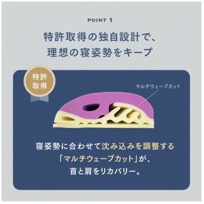 ASMOT+　スリープマージピロー【グレー】4段階の高さ調整/高さがわかる測定器付/ワイドサイズ　