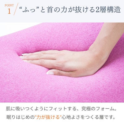 ASMOT+　スリープマージピロー【グレー】4段階の高さ調整/高さがわかる測定器付/ワイドサイズ　