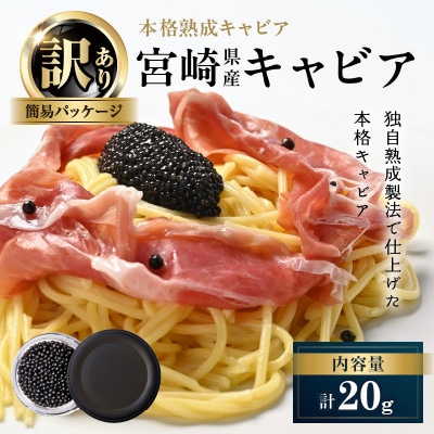 訳あり 本格熟成キャビア 宮崎産キャビア 20g【お試し・簡易パッケージ】(日南市)