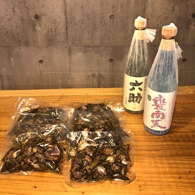 鶏の炭火焼200g×5袋・本格芋焼酎2本セット