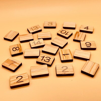 木の温もりある脳トレ玩具(おもちゃ)「数字パズル」