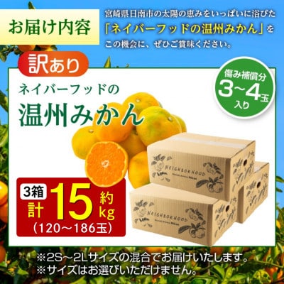 【期間・数量限定】訳あり 温州みかん 約15kg 傷み補償分入り