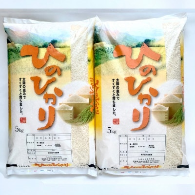 令和5年産　宮崎県日南産ヒノヒカリ　5キロ2袋(自宅用無地段ボール箱)