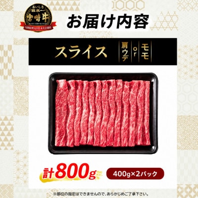 宮崎牛赤身スライス 計800g(日南市)