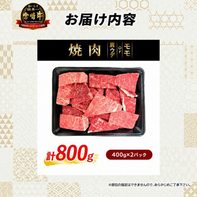 宮崎牛赤身焼肉 計800g(日南市)