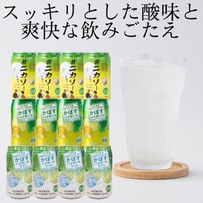 【大分限定】#ニカソー缶カボス&かぼすハイボール&かぼすハイボールライト各4本計12本セットAG62